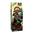 Misty Gorilla Blend dark roast coffee packaging showcasing premium roasted coffee beans.